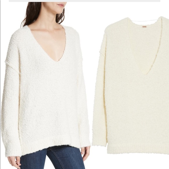 Free People Lofty Deep V Neck Sweater - Picture 3 of 11